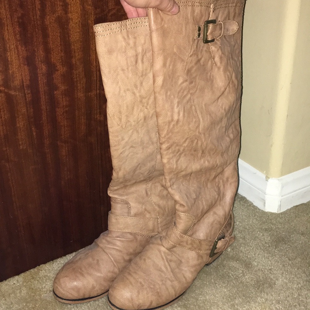 Tan tall boots